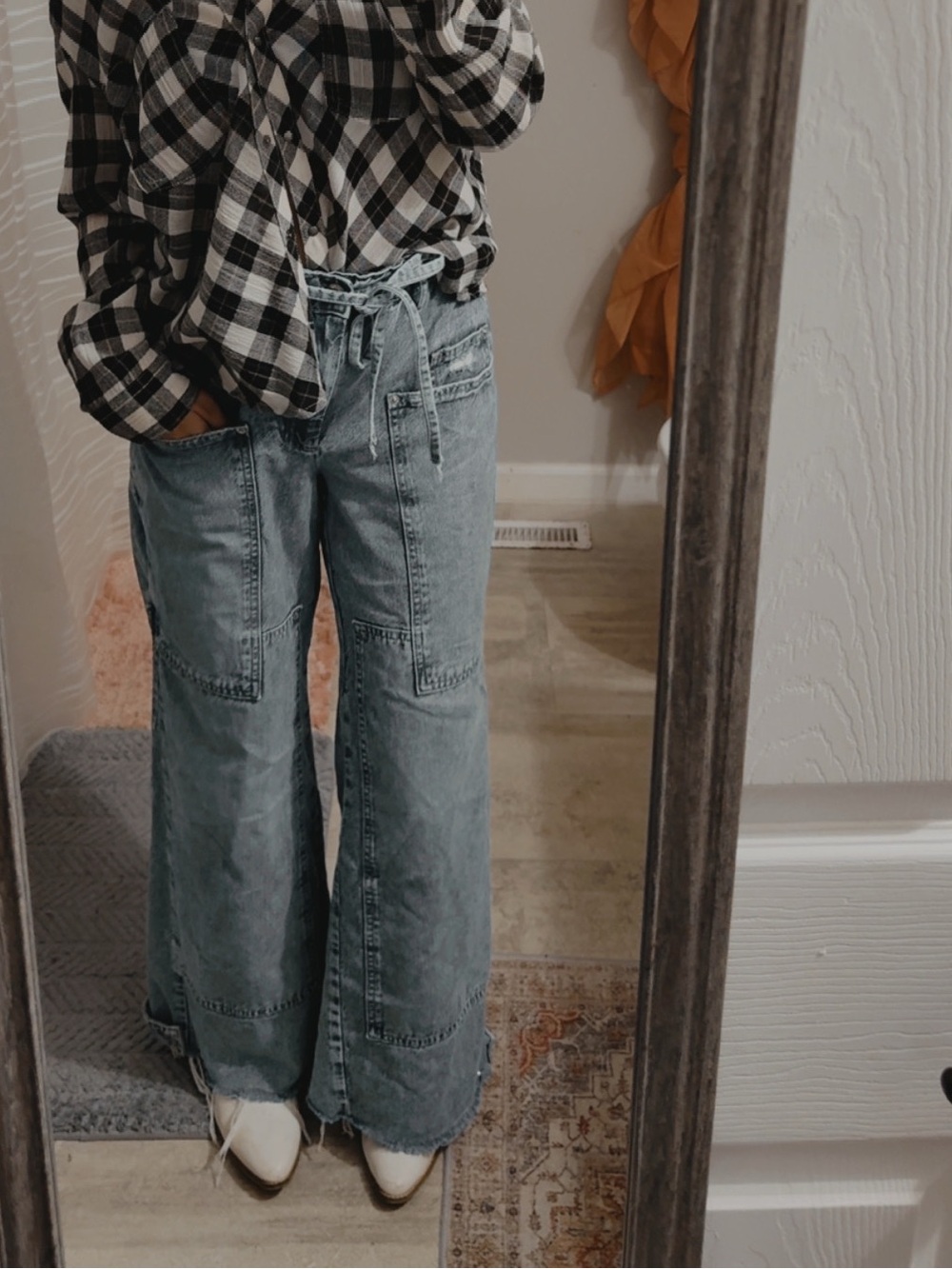 Free people we the free crvy outlaw wide-leg jeans size XS - Picture 5 of 5